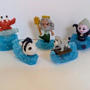 Disney The Little Mermaid 2023 Happy Meal Toys Action Figures Cake Topper Set